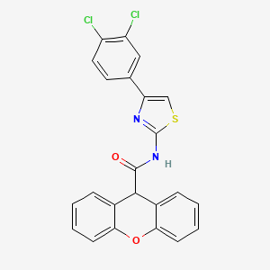 molecular formula C23H14Cl2N2O2S B11591992 N-[4-(3,4-dichlorophenyl)-1,3-thiazol-2-yl]-9H-xanthene-9-carboxamide 