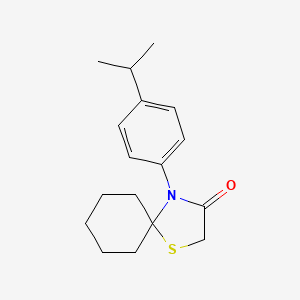 molecular formula C17H23NOS B11592003 4-[4-(Propan-2-yl)phenyl]-1-thia-4-azaspiro[4.5]decan-3-one 