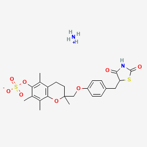 molecular formula C₂₄H₃₀N₂O₈S₂ B1159201 Troglitazone Sulfate Ammonium Salt 