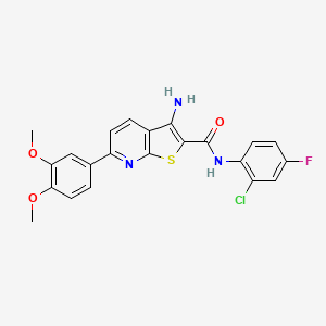 3-amino-N-(2-chloro-4-fluorophenyl)-6-(3,4-dimethoxyphenyl)thieno[2,3-b]pyridine-2-carboxamide