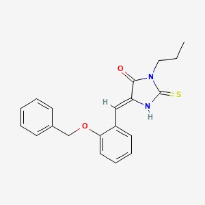 molecular formula C20H20N2O2S B11592021 (5Z)-5-[2-(benzyloxy)benzylidene]-3-propyl-2-thioxoimidazolidin-4-one 