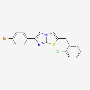 molecular formula C18H12BrClN2S B11592068 6-(4-Bromophenyl)-2-(2-chlorobenzyl)imidazo[2,1-b][1,3]thiazole 