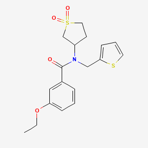 molecular formula C18H21NO4S2 B11592078 N-(1,1-dioxidotetrahydrothiophen-3-yl)-3-ethoxy-N-(thiophen-2-ylmethyl)benzamide 