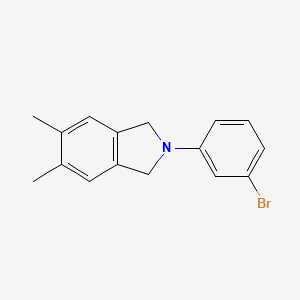 molecular formula C16H16BrN B11592108 2-(3-bromophenyl)-5,6-dimethyl-2,3-dihydro-1H-isoindole 