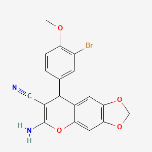 6-amino-8-(3-bromo-4-methoxyphenyl)-8H-[1,3]dioxolo[4,5-g]chromene-7-carbonitrile