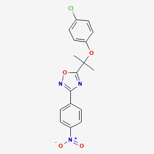 5-[2-(4-Chlorophenoxy)propan-2-yl]-3-(4-nitrophenyl)-1,2,4-oxadiazole