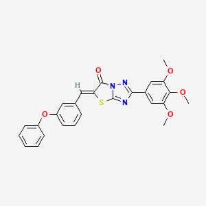 (5Z)-5-(3-phenoxybenzylidene)-2-(3,4,5-trimethoxyphenyl)[1,3]thiazolo[3,2-b][1,2,4]triazol-6(5H)-one