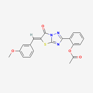 2-[(5Z)-5-(3-methoxybenzylidene)-6-oxo-5,6-dihydro[1,3]thiazolo[3,2-b][1,2,4]triazol-2-yl]phenyl acetate