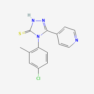 4-(4-chloro-2-methylphenyl)-5-pyridin-4-yl-4H-1,2,4-triazole-3-thiol