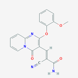 (2E)-2-cyano-3-[2-(2-methoxyphenoxy)-4-oxo-4H-pyrido[1,2-a]pyrimidin-3-yl]prop-2-enamide