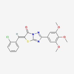 (5Z)-5-(2-chlorobenzylidene)-2-(3,4,5-trimethoxyphenyl)[1,3]thiazolo[3,2-b][1,2,4]triazol-6(5H)-one