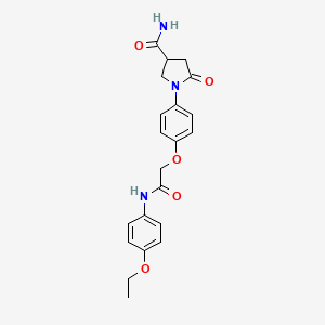 1-(4-{2-[(4-Ethoxyphenyl)amino]-2-oxoethoxy}phenyl)-5-oxopyrrolidine-3-carboxamide