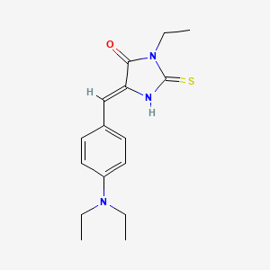 molecular formula C16H21N3OS B11592276 (5Z)-5-[4-(diethylamino)benzylidene]-3-ethyl-2-thioxoimidazolidin-4-one 