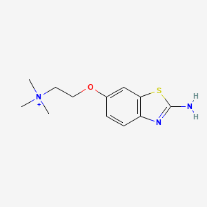 molecular formula C12H18N3OS+ B11592287 2-[(2-amino-1,3-benzothiazol-6-yl)oxy]-N,N,N-trimethylethanaminium 