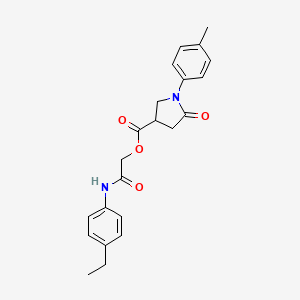 molecular formula C22H24N2O4 B11592308 [(4-Ethylphenyl)carbamoyl]methyl 1-(4-methylphenyl)-5-oxopyrrolidine-3-carboxylate 