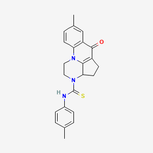 8-methyl-N-(4-methylphenyl)-6-oxo-1,2,3a,4,5,6-hexahydro-3H-3,10b-diazaacephenanthrylene-3-carbothioamide