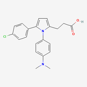 3-{5-(4-chlorophenyl)-1-[4-(dimethylamino)phenyl]-1H-pyrrol-2-yl}propanoic acid