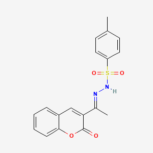 4-methyl-N'-[(1E)-1-(2-oxo-2H-chromen-3-yl)ethylidene]benzenesulfonohydrazide