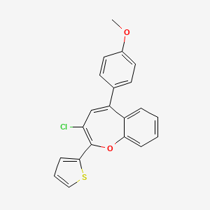 3-Chloro-5-(4-methoxyphenyl)-2-(thiophen-2-yl)-1-benzoxepine