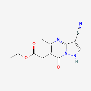 Ethyl (3-cyano-5-methyl-7-oxo-4,7-dihydropyrazolo[1,5-a]pyrimidin-6-yl)acetate