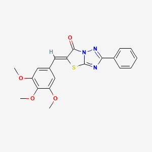 (5Z)-2-phenyl-5-(3,4,5-trimethoxybenzylidene)[1,3]thiazolo[3,2-b][1,2,4]triazol-6(5H)-one