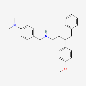 molecular formula C26H32N2O B11592444 4-({[3-(4-methoxyphenyl)-4-phenylbutyl]amino}methyl)-N,N-dimethylaniline 