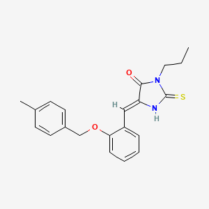 (5Z)-5-{2-[(4-methylbenzyl)oxy]benzylidene}-3-propyl-2-thioxoimidazolidin-4-one