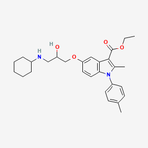 ethyl 5-[3-(cyclohexylamino)-2-hydroxypropoxy]-2-methyl-1-(4-methylphenyl)-1H-indole-3-carboxylate