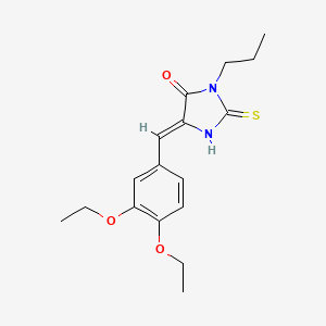 (5Z)-5-[(3,4-diethoxyphenyl)methylidene]-3-propyl-2-sulfanylideneimidazolidin-4-one