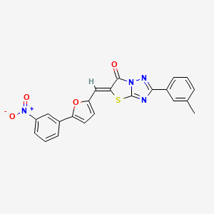 (5Z)-2-(3-methylphenyl)-5-{[5-(3-nitrophenyl)furan-2-yl]methylidene}[1,3]thiazolo[3,2-b][1,2,4]triazol-6(5H)-one