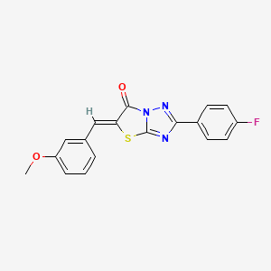 molecular formula C18H12FN3O2S B11592534 (5Z)-2-(4-fluorophenyl)-5-(3-methoxybenzylidene)[1,3]thiazolo[3,2-b][1,2,4]triazol-6(5H)-one 