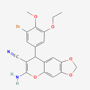 6-amino-8-(3-bromo-5-ethoxy-4-methoxyphenyl)-8H-[1,3]dioxolo[4,5-g]chromene-7-carbonitrile