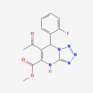 Methyl 6-acetyl-7-(2-fluorophenyl)-4,7-dihydrotetrazolo[1,5-a]pyrimidine-5-carboxylate