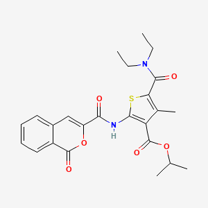 propan-2-yl 5-(diethylcarbamoyl)-4-methyl-2-{[(1-oxo-1H-isochromen-3-yl)carbonyl]amino}thiophene-3-carboxylate