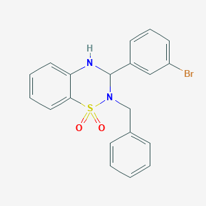 2-benzyl-3-(3-bromophenyl)-3,4-dihydro-2H-1,2,4-benzothiadiazine 1,1-dioxide