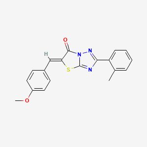 molecular formula C19H15N3O2S B11592624 (5Z)-5-(4-methoxybenzylidene)-2-(2-methylphenyl)[1,3]thiazolo[3,2-b][1,2,4]triazol-6(5H)-one 