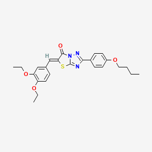 (5Z)-2-(4-butoxyphenyl)-5-(3,4-diethoxybenzylidene)[1,3]thiazolo[3,2-b][1,2,4]triazol-6(5H)-one