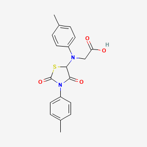 N-(4-methylphenyl)-N-[3-(4-methylphenyl)-2,4-dioxo-1,3-thiazolidin-5-yl]glycine