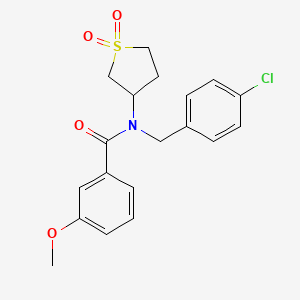 molecular formula C19H20ClNO4S B11592700 N-(4-chlorobenzyl)-N-(1,1-dioxidotetrahydrothiophen-3-yl)-3-methoxybenzamide 