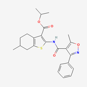 Propan-2-yl 6-methyl-2-{[(5-methyl-3-phenyl-1,2-oxazol-4-yl)carbonyl]amino}-4,5,6,7-tetrahydro-1-benzothiophene-3-carboxylate