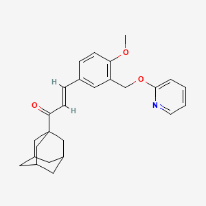 (2E)-1-(Adamantan-1-YL)-3-{4-methoxy-3-[(pyridin-2-yloxy)methyl]phenyl}prop-2-EN-1-one