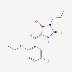 (5Z)-5-[(5-bromo-2-ethoxyphenyl)methylidene]-3-propyl-2-sulfanylideneimidazolidin-4-one