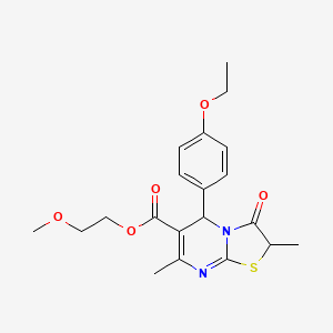 2-methoxyethyl 5-(4-ethoxyphenyl)-2,7-dimethyl-3-oxo-2,3-dihydro-5H-[1,3]thiazolo[3,2-a]pyrimidine-6-carboxylate