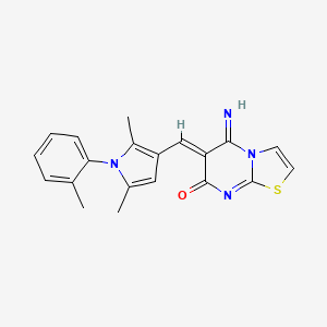 (6Z)-6-{[2,5-dimethyl-1-(2-methylphenyl)-1H-pyrrol-3-yl]methylidene}-5-imino-5,6-dihydro-7H-[1,3]thiazolo[3,2-a]pyrimidin-7-one