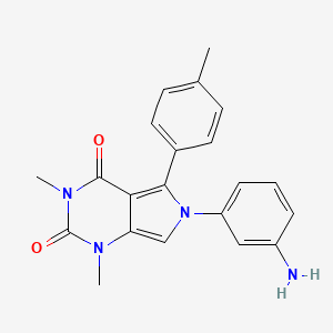 molecular formula C21H20N4O2 B11592787 6-(3-aminophenyl)-1,3-dimethyl-5-(4-methylphenyl)-1H-pyrrolo[3,4-d]pyrimidine-2,4(3H,6H)-dione 