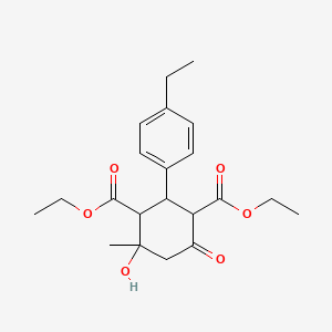 Diethyl 2-(4-ethylphenyl)-4-hydroxy-4-methyl-6-oxocyclohexane-1,3-dicarboxylate