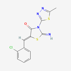 (5Z)-5-(2-chlorobenzylidene)-2-imino-3-(5-methyl-1,3,4-thiadiazol-2-yl)-1,3-thiazolidin-4-one