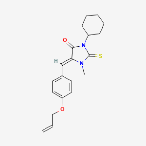 (5Z)-3-cyclohexyl-1-methyl-5-[4-(prop-2-en-1-yloxy)benzylidene]-2-thioxoimidazolidin-4-one