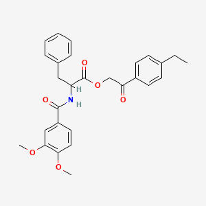 2-(4-ethylphenyl)-2-oxoethyl N-[(3,4-dimethoxyphenyl)carbonyl]phenylalaninate