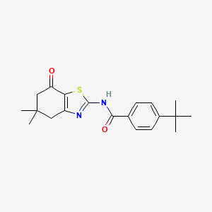 4-tert-butyl-N-(5,5-dimethyl-7-oxo-4,5,6,7-tetrahydro-1,3-benzothiazol-2-yl)benzamide